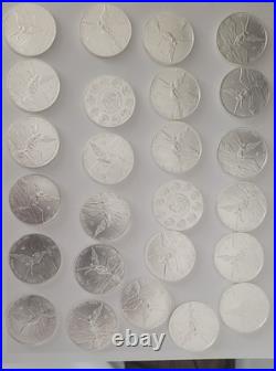 2023 1 oz Silver Mexican Libertad Coins. One tube of 25.999 Fine Silver BU
