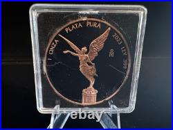 2023 1 oz Silver Rose Gold Halo Mexico Libertad #531/750 MINTAGE