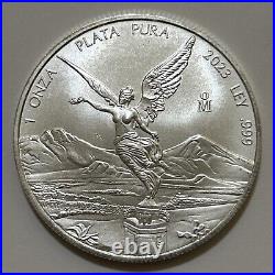 2023 1oz Silver Mexican Libertad MS BU/UNC Amazing Coins. 999 Fine. (Lot Of 5)