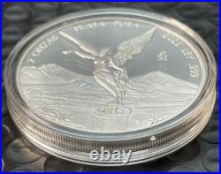 2023 2 Onzas Plata Pura 2 Oz. 999 Silver Mexico Libertad PROOF Coin in Capsule
