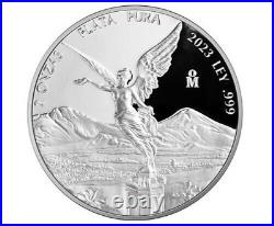 2023 2 oz Mexico Silver Proof Libertad Coin in Capsule 2 Onza
