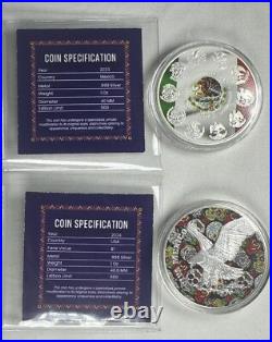 2023/2024 Mexico & US Mexican Pride 2 x 1 oz Silver Coin Set Mintage 500 LOT#554
