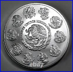 2023 5 Onza Mexico Libertad 5 oz. Silver BU Coin, In Vinyl Flip-Free Ship
