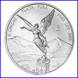 2023 5 oz Mexican Libertad Silver Coin. 999 Silver BU Limited Mintage #A300