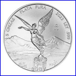 2023 5 oz Mexican Libertad Silver Coin. 999 Silver BU Limited Mintage #A300