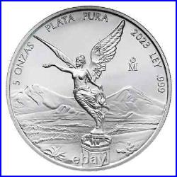 2023 5 oz Mexican Libertad Silver Coin. 999 Silver BU Limited Mintage IN STOCK