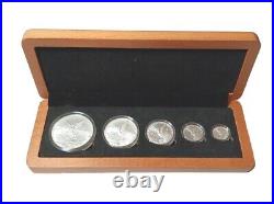 2023 Banco De Mexico Libertad Colección 5 Coin Silver Libertad Set