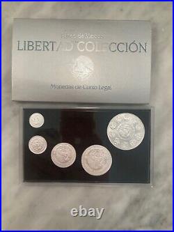 2023 Banco De Mexico Libertad Colección 5 Coin Silver Libertad Set