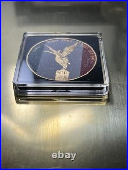2023 Diamond Dust/Gold Flag Libertad Coin 1 oz Silver with Mintage of 500 Mexico 2023 Diamond Dust/Gold Flag Libertad Coin 1 oz Silver with Mintage of 500 Mexico
