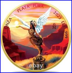 2023 Germania Colorized Mexico Libertad Native American Edition 1 oz Silver Coin