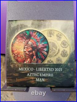 2023 Libertad Aztec Empire. 999 Silver 1 Oz Coin. 1 of 3 Series