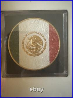 2023 Libertad Mexican Flag 1 oz silver Colorized coin 100 MINTAGE