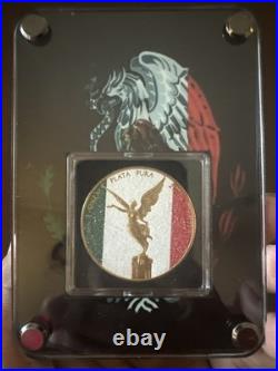 2023 Libertad Mexican Flag 1 oz silver Colorized coin 100 MINTAGE