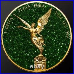 2023 Libertad Mexico Precious Gemstones Emerald 1 oz Silver Coin