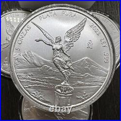 2023 Libertad Onza 5 oz? In Capsule Brand New Mexico Silver Coin BU 999