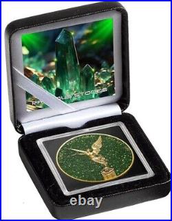 2023 Libertad Precious Gemstones Emerald Dust Gold Gilded 1 oz Silver 500 Minted