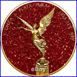 2023 Libertad Precious Gemstones Ruby Edition1 oz Silver Coin