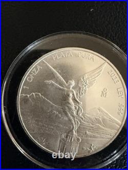 2023 MO Mexico Libertad 1 Onza Plata Pura. 999 Fine Silver Coin 613,000 Minted