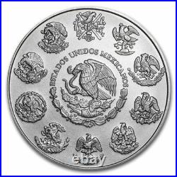 2023 Mex Lib Silver 5-Coin Set-1oz 1/2oz 1/4oz 1/10oz 1/20oz In Capsules BU. 999