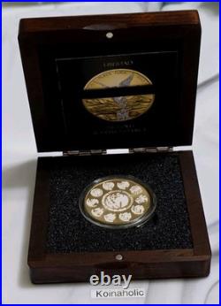 2023 Mexican Libertad Diamond Dust 24k Gold Finish Coin 1 oz. 999 Silver