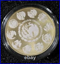 2023 Mexican Libertad Diamond Dust 24k Gold Finish Coin 1 oz. 999 Silver