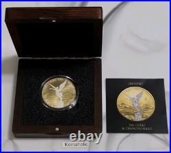 2023 Mexican Libertad Diamond Dust 24k Gold Finish Coin 1 oz. 999 Silver