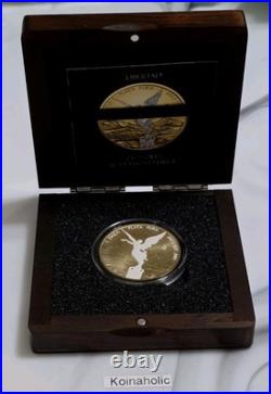 2023 Mexican Libertad Diamond Dust 24k Gold Finish Coin 1 oz. 999 Silver