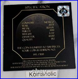 2023 Mexican Libertad Diamond Dust 24k Gold Finish Coin 1 oz. 999 Silver