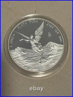 2023 Mexican Libertad Onza 1 oz. 999 Silver Proof in Capsule