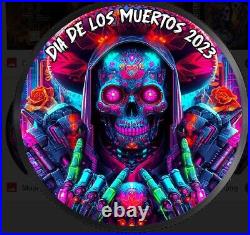 2023 Mexico 1 Oz Libertad Dia de los Muertos Cyberpunk Only 500 in Box & COA