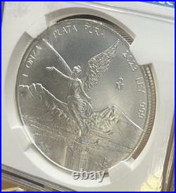 2023 Mexico 1 Oz Silver Libertad NGC MS70 First Releases BU. 999