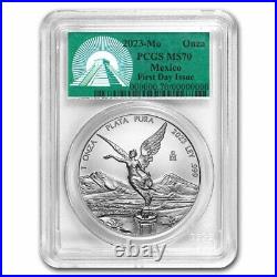 2023 Mexico 1 oz Silver Libertad MS-70 PCGS (FDI, Green Label)