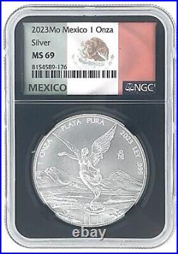 2023 Mexico 1oz Silver Libertad NGC MS69 Black Core Flag Label 10 Pack withCase 2023 Mexico 1oz Silver Libertad NGC MS69 Black Core Flag Label 10 Pack withCase