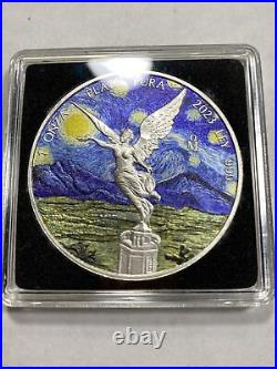 2023 Mexico 1oz Silver Libertad Starry Night Edition Mintage 500 Item 6619