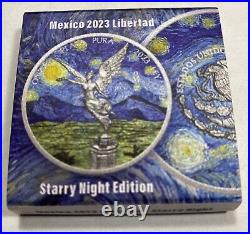 2023 Mexico 1oz Silver Libertad Starry Night Edition Mintage 500 Item 6619