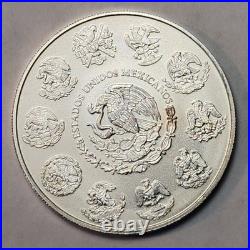 2023 Mexico 2 oz Onza Silver Libertad Coin, Ley. 999 Fine Silver- Mx-23AKK