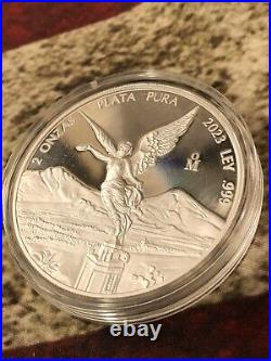 2023 Mexico 2 oz Silver Libertad Proof DCAM