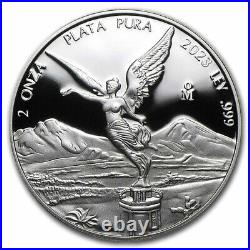 2023 Mexico 2 oz Silver Libertad Proof (In Capsule)