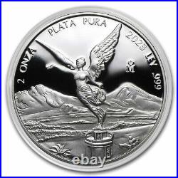 2023 Mexico 2 oz Silver Libertad Proof (In Capsule)