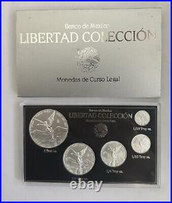 2023 Mexico 5-Coin BU Silver Libertad Set New In Case