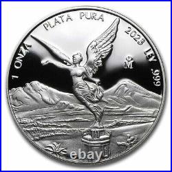 2023 Mexico 5-Coin Silver Libertad Proof Set 1.9 oz (Wooden Box)