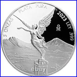 2023 Mexico 5 oz Fine Silver 999 PROOF Libertad (Five Ounces) in Capsule 2023 Mexico 5 oz Fine Silver 999 PROOF Libertad (Five Ounces) in Capsule