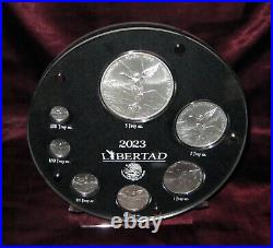 2023 Mexico 7-Coin Complete Libertad Set -Rare Display Case