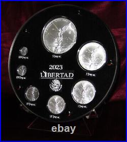 2023 Mexico 7-Coin Complete Libertad Set -Rare Display Case