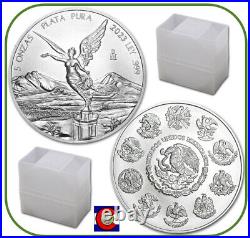 2023 Mexico BU Silver 5 oz Libertad Mexican Coin - (2) Tubes/Rolls 10 Coins
