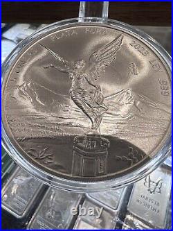 2023 Mexico BU Silver 5 oz Libertad Mexican Coin in direct fit capsule