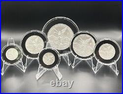 2023 Mexico BU Silver Libertad 6 Coin Set (1/20 1/10 1/4 1/2 1 & 2oz) in capsule