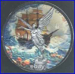 2023 Mexico Libertad 1 oz. 999 Silver Colorized-Beauty By The Sea- Mintage 100