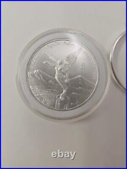 2023 Mexico Libertad 1 oz BU Mexican Silver Coin in Bezel