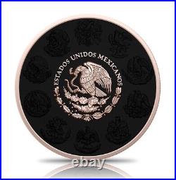 2023 Mexico Libertad 1 oz Silver Rose Gold Halo with COA Limited to 750 coins